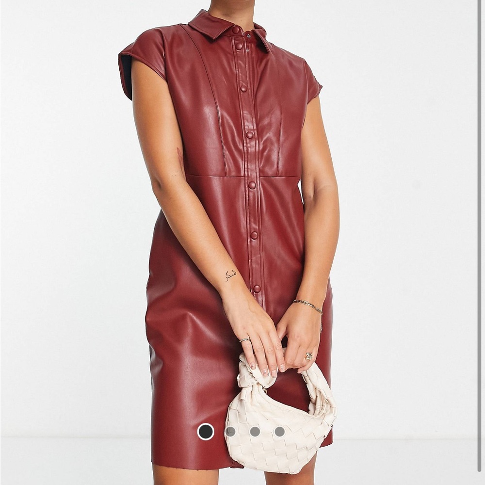 ASOS leather mini dress